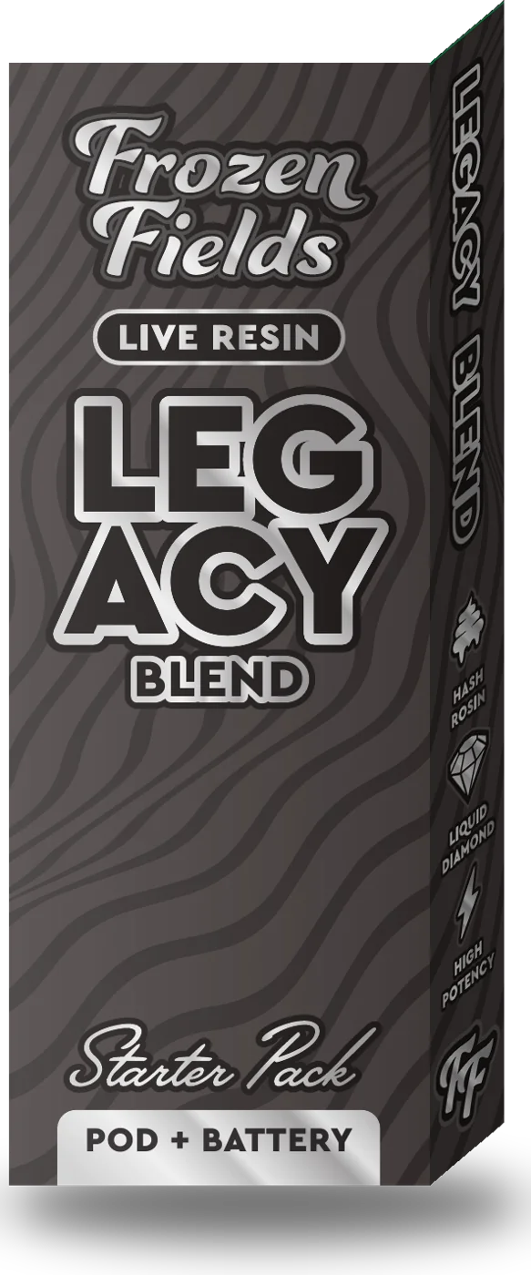 Frozen Fields Legacy Blend live resin starter pack box